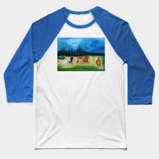 Wild Horses Baseball T-Shirt